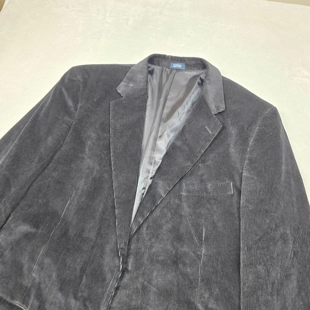 Saddlebred Corduroy Sport Coat‎ Mens 46L 46 Black Western Cowboy Blazer